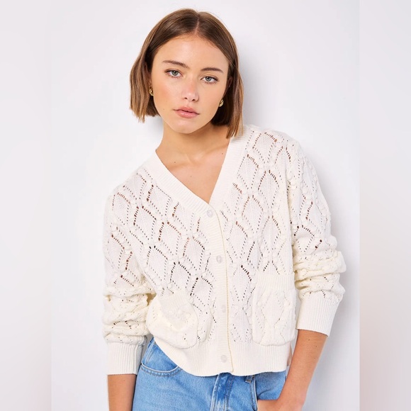 APRICOT Sweaters - APRICOT 🍑- Pointelle cardigan knit